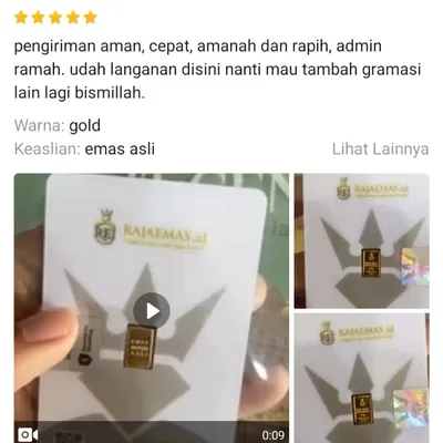 Testimoni Pelanggan Raja Emas Indonesia di WhatsApp
