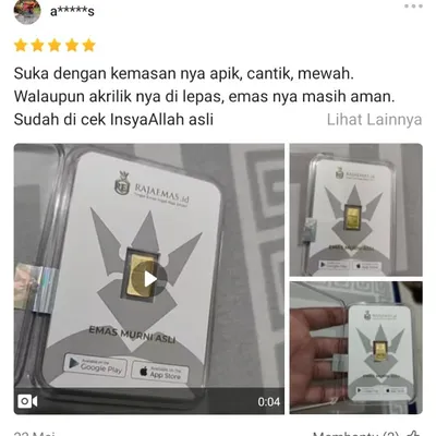 Testimoni Pelanggan Raja Emas Indonesia di Shopee