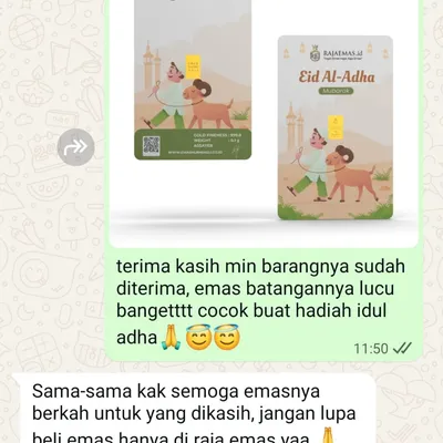 Testimoni Pelanggan Raja Emas Indonesia di Shopee